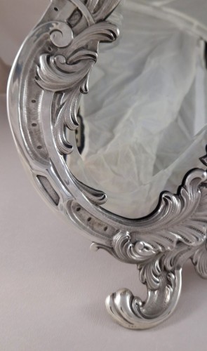 Louis-Philippe - Sterling silver table mirror from the early 19th century 