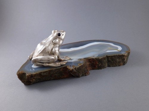 Argenterie et Arts de la table  - Buccellati - Vide-poche en agate et argent massif