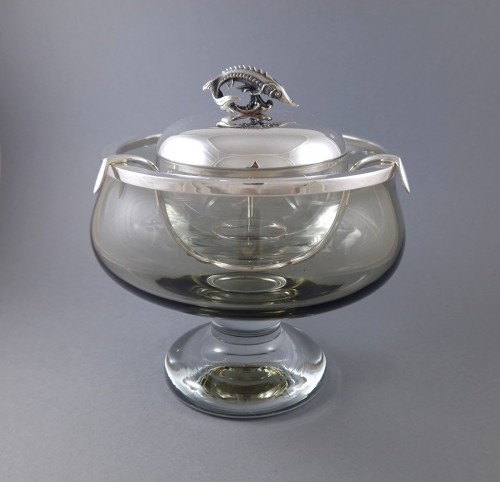 Coupe à caviar en verre et argent massif - Argenterie et Arts de la table Style 