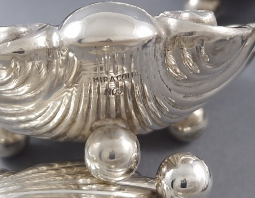 12 Sterling Silver shell salt cellars - 