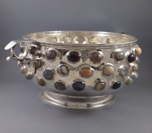 20th century - Luiz Ferreira - Sterling Silver And Hard Stone Cup