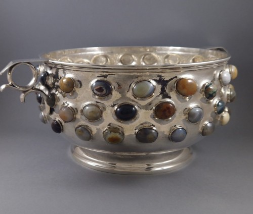 Antiquités - Luiz Ferreira - Sterling Silver And Hard Stone Cup