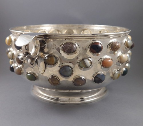 Antiquités - Luiz Ferreira - Sterling Silver And Hard Stone Cup