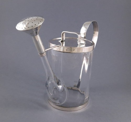 silverware & tableware  - Glass And Sterling Silver Watering Can