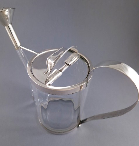 Glass And Sterling Silver Watering Can - 