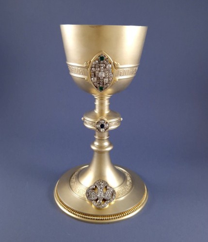 Froment Meurice - Chalice In Sterling Silver Gilt - Religious Antiques Style 