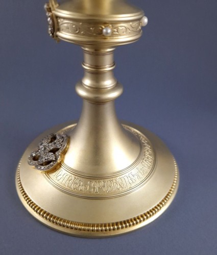 19th century - Froment Meurice - Chalice In Sterling Silver Gilt