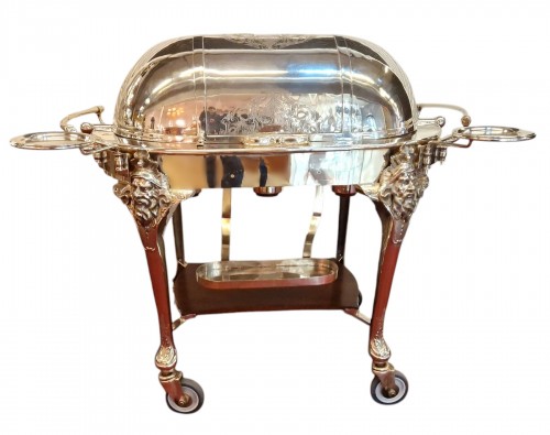 Silver Plate Cutting Trolley