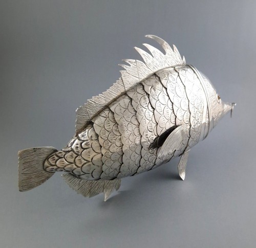  - Solid Silver Hinged Fish Box