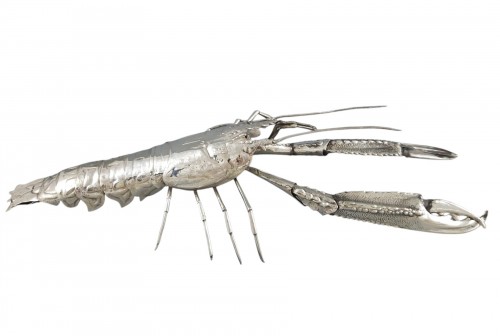 Homard articulé en argent massif