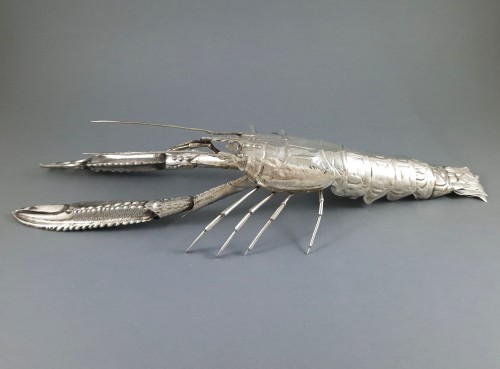 20th century - Sterling Silver articulated lobster