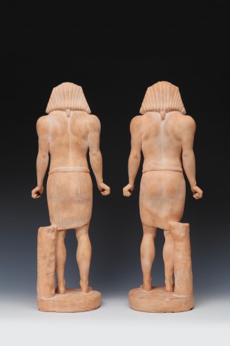 Pair of terracotta sculptures - Sculpture Style Empire