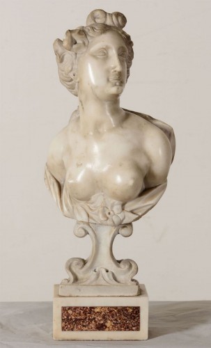 Bacchus et Ariane en marble, art baroque italien du XVIIIe siècle - Sculpture Style Louis XIV