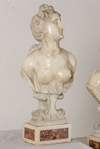 Bacchus et Ariane en marble, art baroque italien du XVIIIe siècle - Allemandi Fine Art