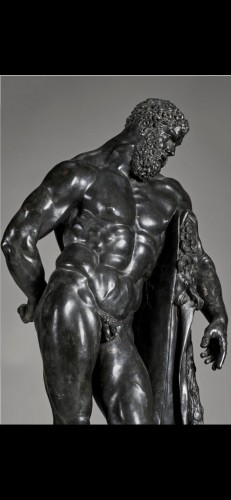 Farnese Hercules. Signed Sabatino De Angelis Fonderie Napoli 1903 - Sculpture Style Art nouveau