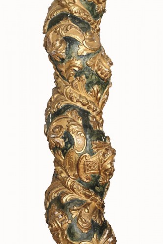 Monumental torch holder Carved - Decorative Objects Style Louis XIV