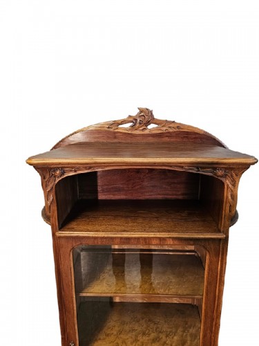 Furniture  - Camille Gauthier - Art nouveau &quot;Coquelicots&quot; display cabinet