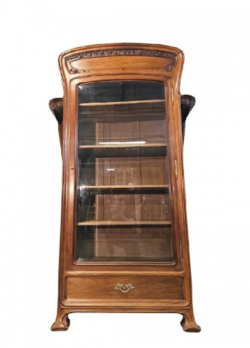 Edouard Diot - &quot;Pine cones&quot; Art Nouveau display case - Furniture Style Art nouveau