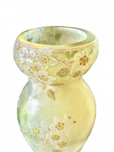 Antiquités - Legras - Monumental  Art Nouveau &quot;Apple tree flowers&quot; vase