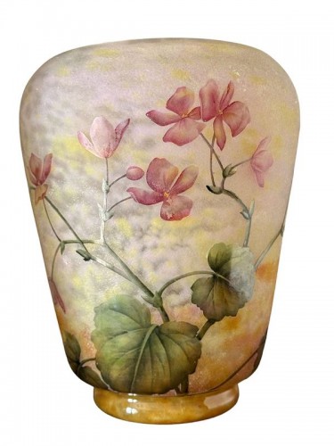 Glass & Crystal  - Daum Nancy &quot;Japanese Dogwood&quot; vase