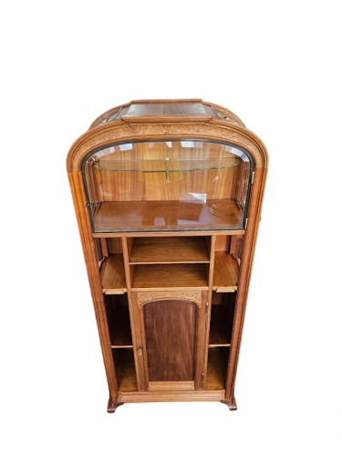 Mobilier Bibliothéque, vitrine - Eugène Vallin - Vitrine Art Nouveau "Feuilles de Platanes"