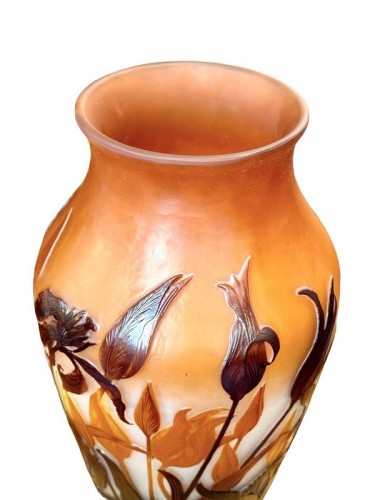 XXe siècle - Emile Gallé Important Vase Art nouveau "Tulipes"