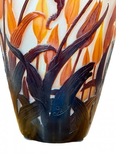 Emile Gallé Important Vase Art nouveau "Tulipes" - Art Déco