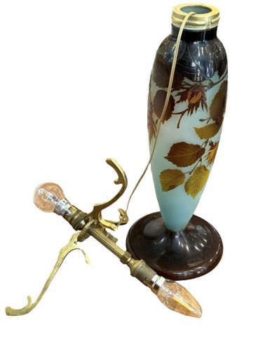 Emile Gallé - Lampe Champignon Art nouveau "Aux noisettes" - Art Déco