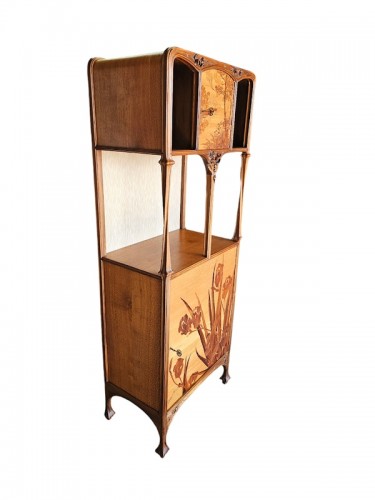 Louis Majorelle Cabinet Art Nouveau "Aux Chèvrefeuilles" - Antiquités Art Nouveau