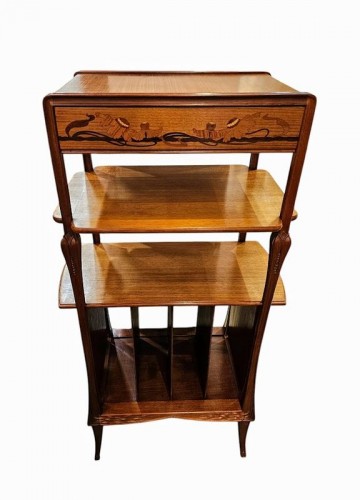 Louis Majorelle - Etagère de Présentation Art nouveau "Pavots et Papillons" - Mobilier Style Art nouveau