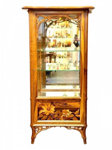 Emile Gallé Vitrine Art Nouveau "Clématites"