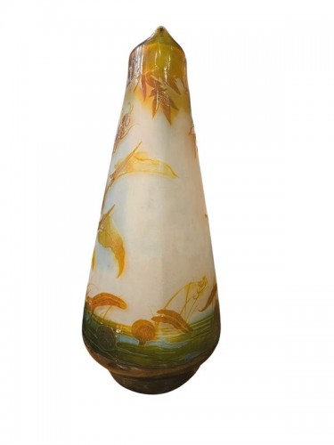 Emile Gallé - Monumental Vase Art nouveau "Libellules" - Antiquités Art Nouveau