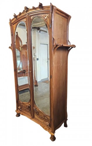 Ensemble de chambre à coucher Art nouveau "Nénuphars et Roseaux" - Antiquités Art Nouveau