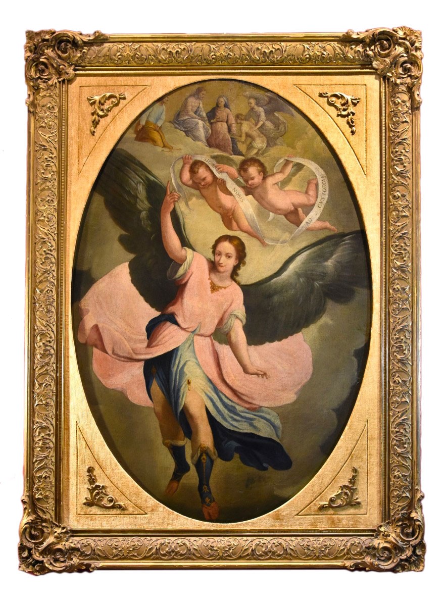 L'ange gardien en gloire, éccole italienne du 17e siècle - N.106398