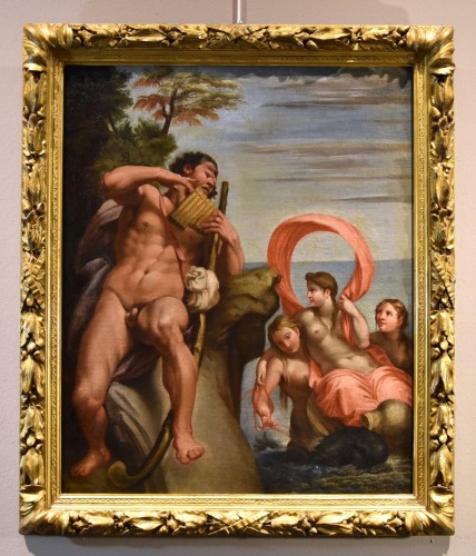 Polyphème et Galatée, atelier de Annibale Carracci (1560 - 1609) - Tableaux et dessins Style Louis XIII