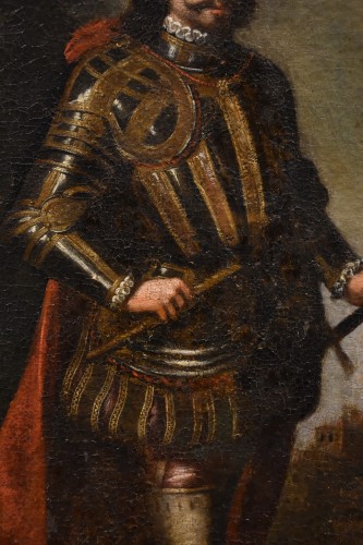 Louis XIII - Portrait en pied d'un souverain, école espagnole du 17e siècle