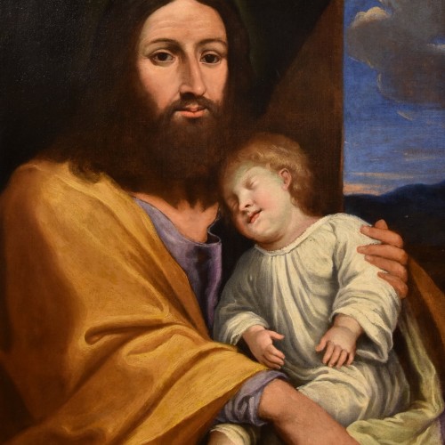 Tableaux et dessins Tableaux XVIIe siècle - Jésus avec l'enfant, école italienne du 17e siècle