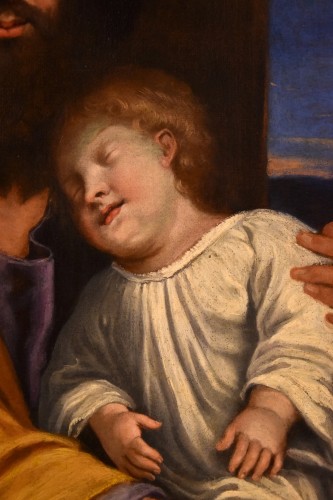 Jésus avec l'enfant, école italienne du 17e siècle - Louis XIII