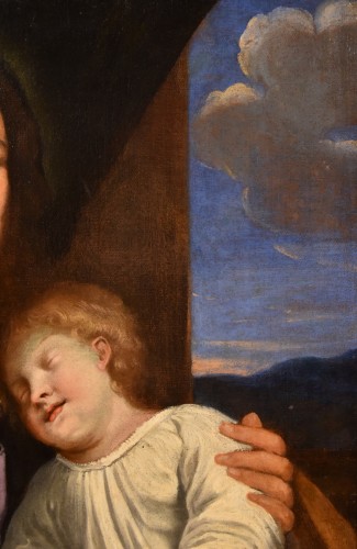 Louis XIII - Jésus avec l'enfant, école italienne du 17e siècle