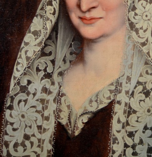 Antiquités - Portrait d'une femme en robe, attribué à Jean Ranc (1674 - 1735)