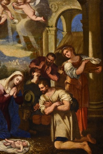 Nativité avec adoration des bergers, atelier de Giacinto Gimignani (1606 - 1681) - Antichità Castelbarco
