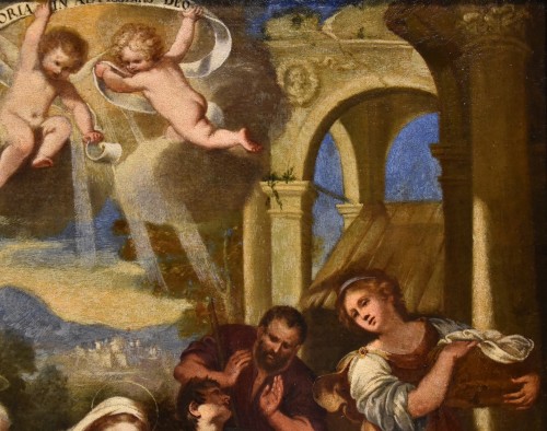 Nativité avec adoration des bergers, atelier de Giacinto Gimignani (1606 - 1681) - Louis XIII
