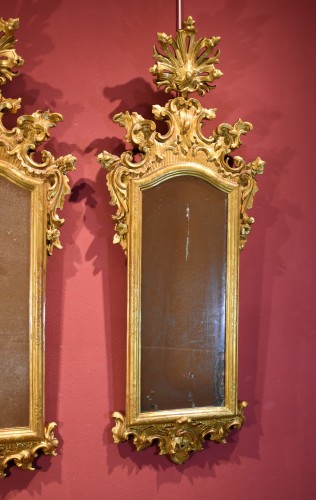 Mirrors, Trumeau  - Pair Of Mirrors (italy, Venice) 18th Century