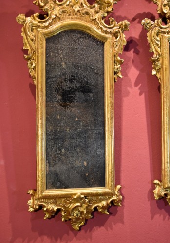 Paire de miroirs vénitiens du  XVIIIe siècle - Louis XVI