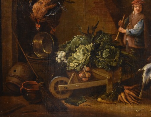 Antiquités - Adriaen de Gryef (1657 - 1722), Paysan dans la cour