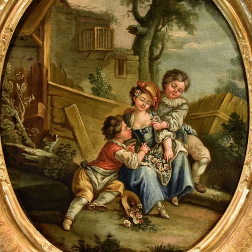 Antiquités - Jeu d'enfants - École française du 18e siècle