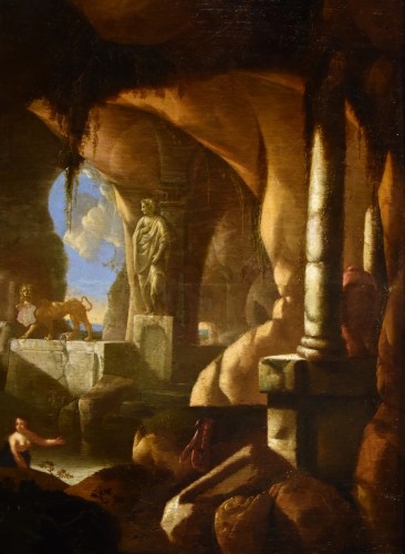 XVIIe siècle - Jacques Muller (1630 - 1680) - Diane et les nymphes se baignant dans une grotte