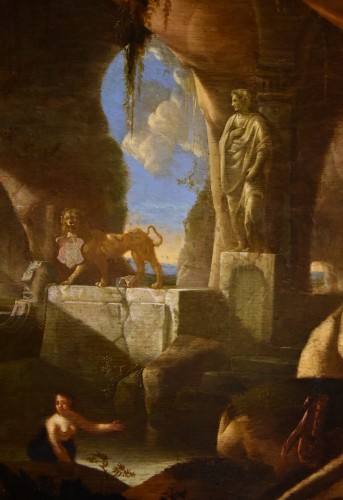 Louis XIII - Jacques Muller (1630 - 1680) - Diana and the nymphs bathing in a cave