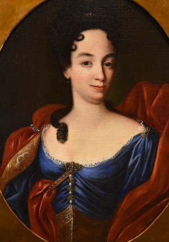 XVIIIe siècle - Portrait d'Anne Marie d'Orléans, école italienne du 18e siècle