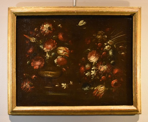 17th century -  Pair Of Still Life, 17th century italian school